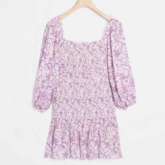 Anthropologie Wynnie Smocked Mini Dress - Picture 2 of 4